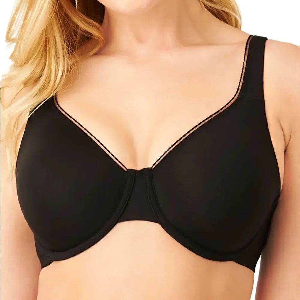NWOT Wacoal High Standards Underwire Black Bra 855352 Size 34D